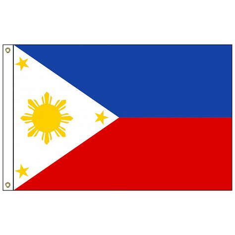 Philippines 3 X 5 Outdoor Nylon Flag W Heading And Grommets