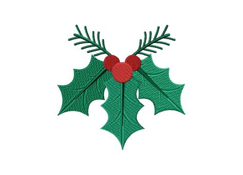 Christmas Mistletoe Ornaments Includes Both Applique And Stitch Embroidery Design Daily Embroidery