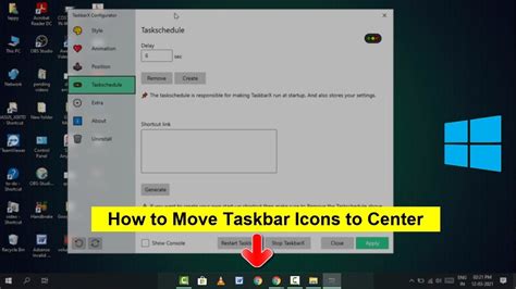 How To Center Taskbar Icons Windows 10 Center Windows 10 Taskbar