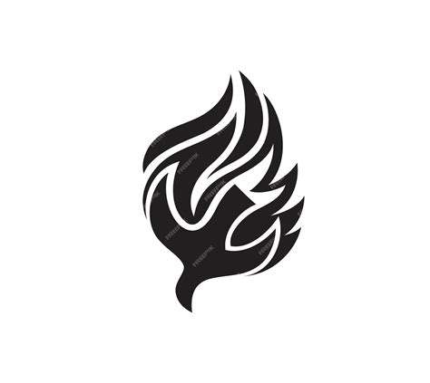 Premium Vector Holy Spirit Fire Silhouette Art Vector Design