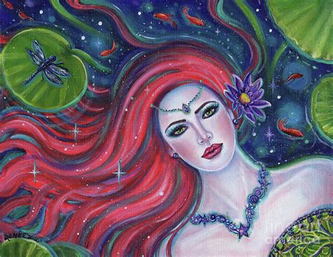 Daphne Mermaid Painting By Renee Lavoie Fine Art America