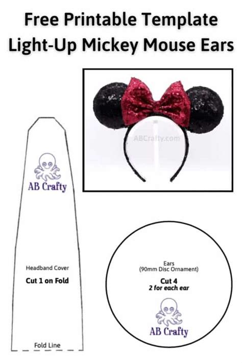 Mickey Mouse Ears Template Free Printable Download Ab Crafty