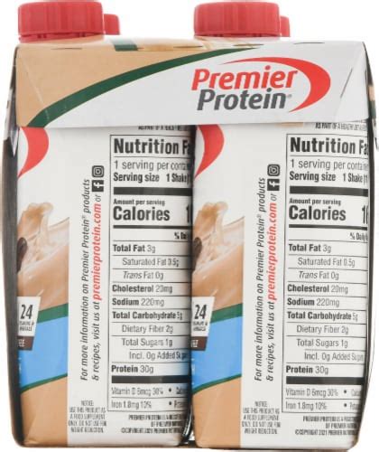 Premier Protein® Cafe Latte High Protein Shakes 4 Bottles 11 Fl Oz