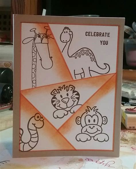 See more ideas about card making, card making techniques, cards handmade. Retiform technique zoo animal birthday card. | Kids ...