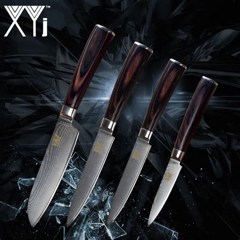 Xyj Kitchen Knife Damascus Steel Vg10 Core Sharp Blade Fruit Utility
