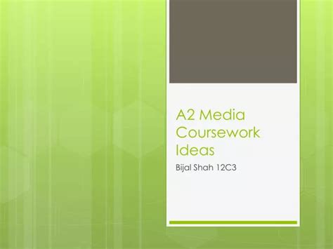 Ppt A2 Media Coursework Ideas Powerpoint Presentation Free Download