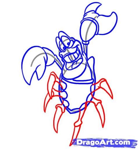 How To Draw Sebastian Step By Step Disney Characters Cartoons Draw