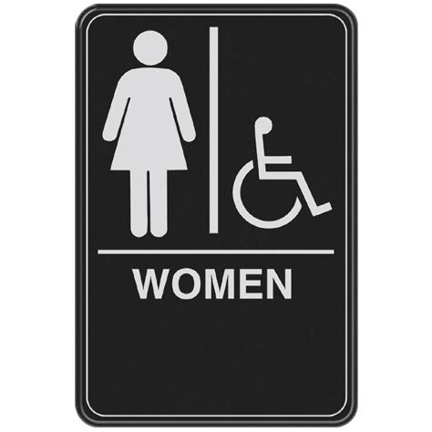 Everbilt 6 In X 9 In Women With Handicap Accessible Symbol Acrylic