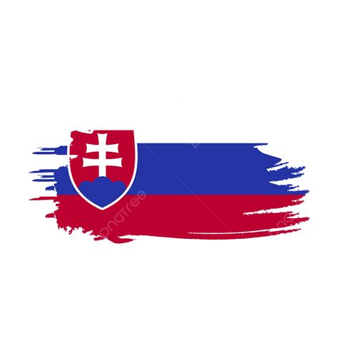 Slovakia Flag Stylized On White Transparent Background Slovakia Flag