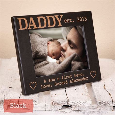 Daddy Personalized Picture Frame A Sons First Hero By Tedoak Fathers