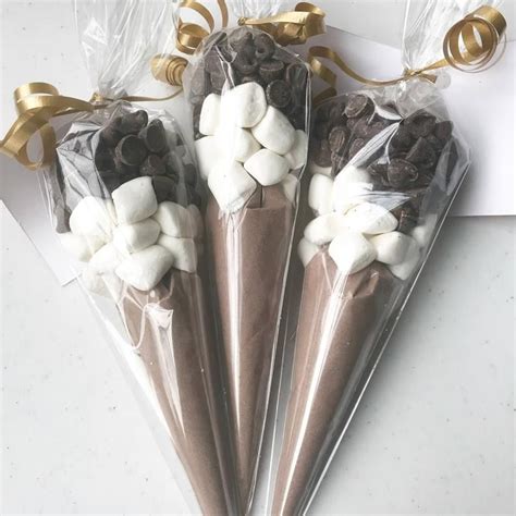 20 Hot Chocolate Cone Chocolate Cone Holiday Party Favors Hot Cocoa Bar