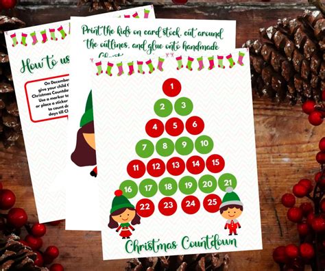 Christmas Countdown Game For Kids Free Printable