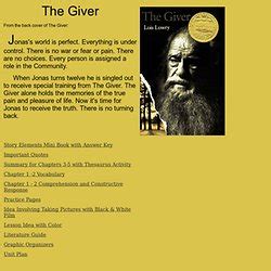 Free samples from the giver book unit the following download contains several samples from the giver book unit. The Giver: lektionsmaterial, websidor och annat som är bra ...
