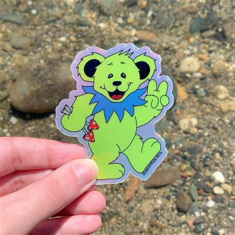 Grateful Dead Bear Sticker Etsy
