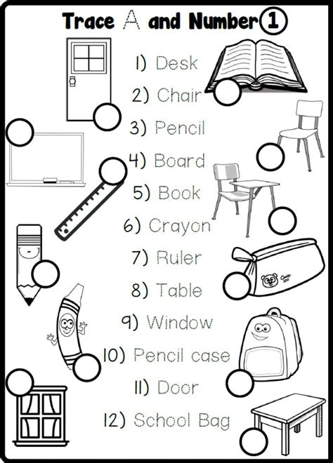 Things In Classroom Worksheet