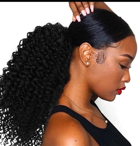 Afro Kinky Curly Ponytail Women Hair Piece Drawstring Ponytail Hair Extension Afro Drawstring