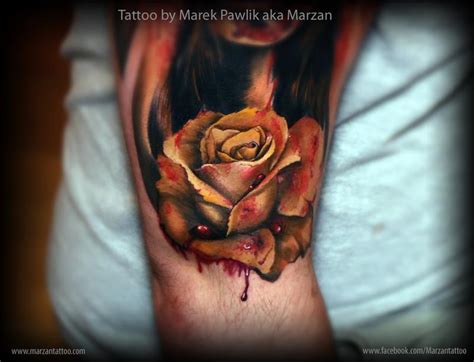 Bloody Rose By Marek Pawlik Tattoonow