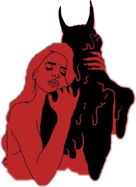 Lana Devil Red Black Drawing Outlinefreetoedit Aesthetic Demon