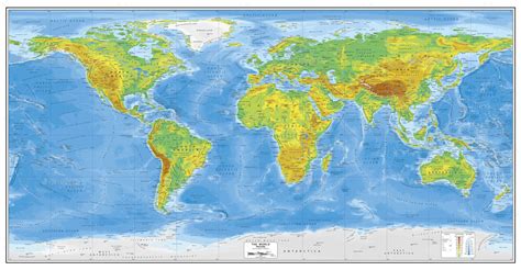 Free Physical Maps Of The World Mapswirecom Physical Map Of The World