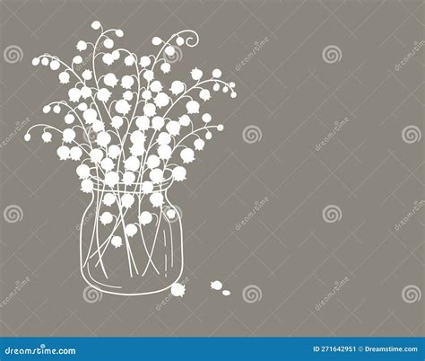 Cute Card With Flowers Lily Of The Valley Stock Vector Illustration