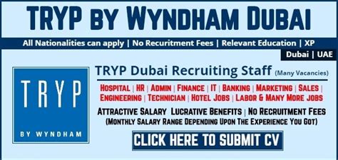 tryp by wyndham dubai careers offers latest jobs announcement hiring