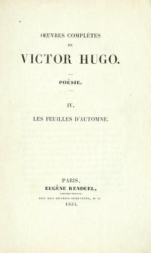 Les Feuilles Dautomne By Victor Hugo Open Library