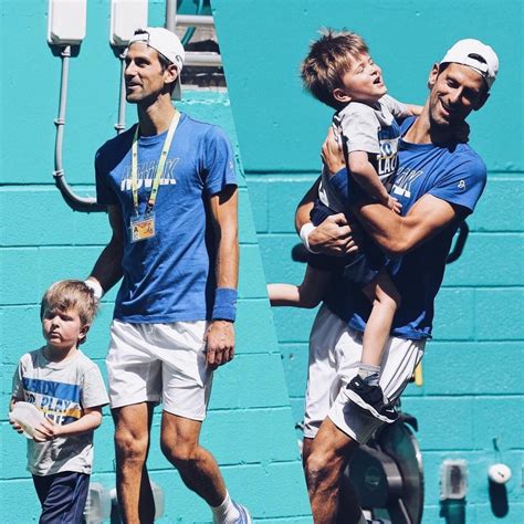 Novak Djokovic And His Son Stefan In Miami Open 2019 Best Tennis