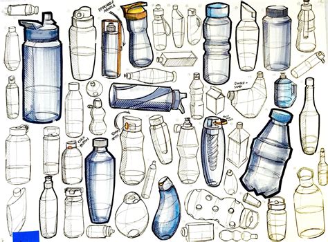 Design Principles 1 50 Water Bottle Sketches On Risd Portfolios