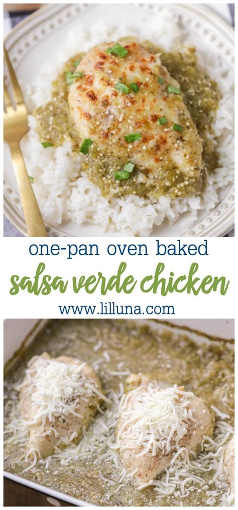 Salsa Verde Chicken Easy Oven Baked Lil Luna