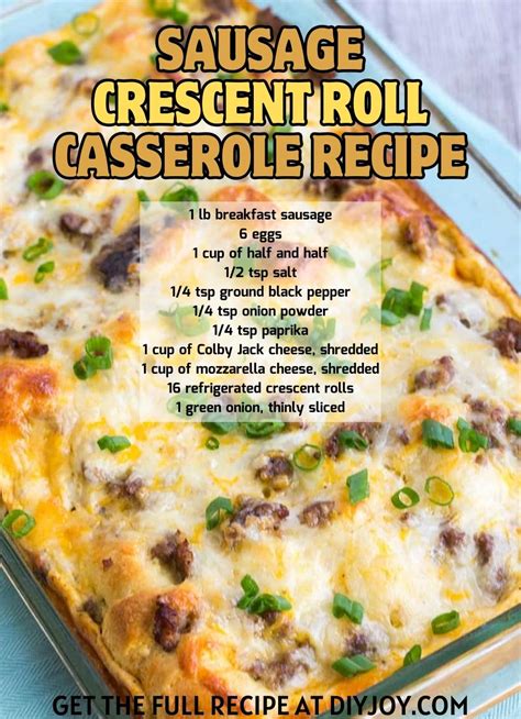 Sausage Crescent Roll Breakfast Casserole