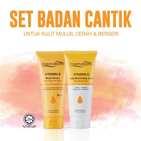 Suitable for normal to combination skin. FREE GIFT Cosmoderm Vitamin E Body Radiance Set | Shopee ...