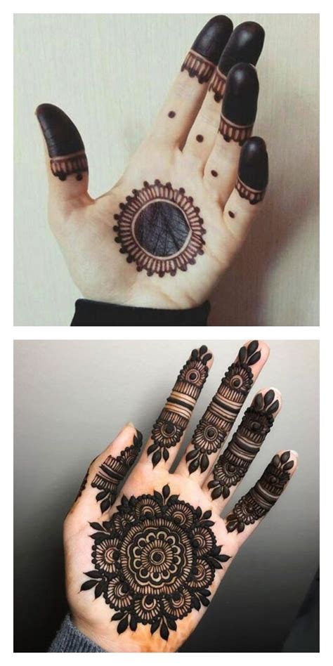 Simple Circle Mehndi Design 2018 They Also Bored From Over Kind Of