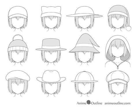 How To Draw Anime Hats And Head Ware Animeoutline Anime Hats Drawing