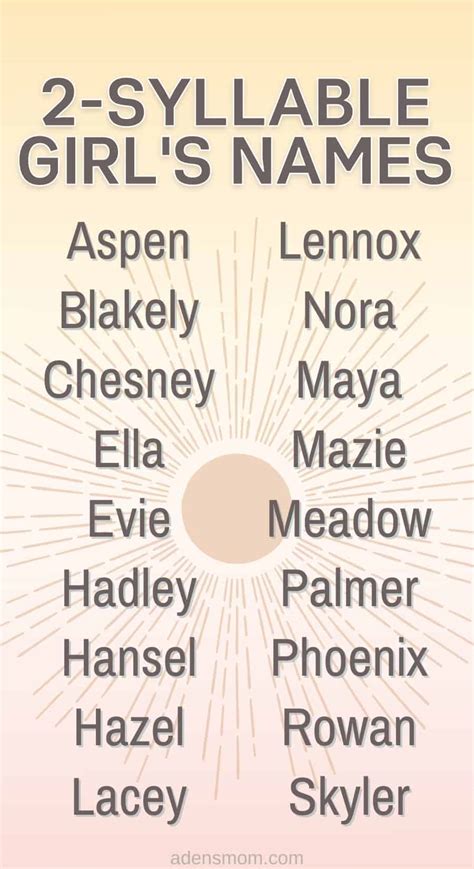 175 Two Syllable Girl Names [gorgeous Names For 2023]