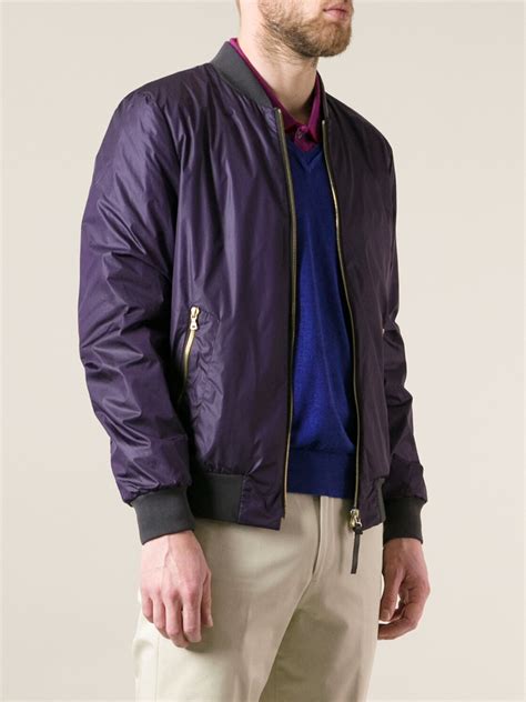 Ps By Paul Smith Classic Bomber Jacket In Purple For Men Lyst