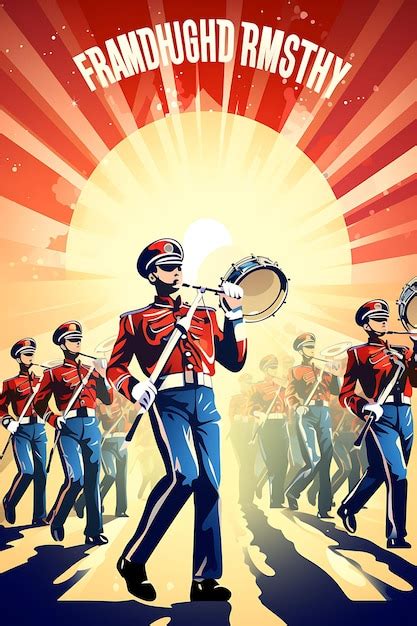 Premium Photo Poster Design Of Marching Band Ensemble Performing