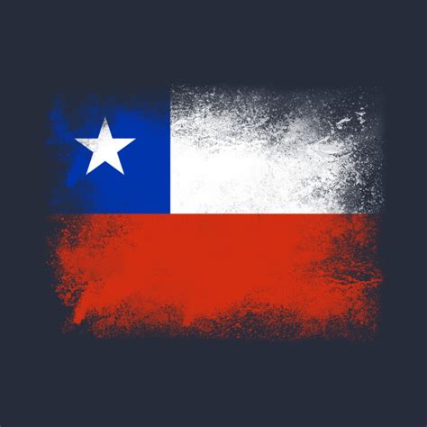 The current national flag of chile was officially adopted on october 18, 1817. Chile flag isolated - Chile - T-Shirt | TeePublic