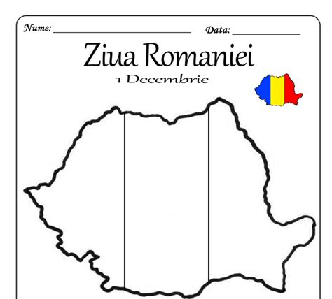 1 Decembrie De Colorat Harta Romaniei Harta
