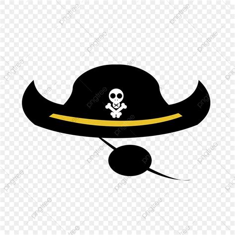 Pirate Hats Clipart Vector Cartoon Vector Black Pirate Hat Eye Mask Material Pirate Material