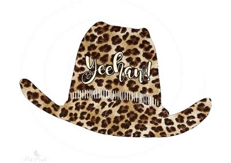 Yeehaw Cowboy Hat Sublimation Png Design Leopard Print Etsy In 2021