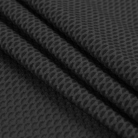 Solid Black Stretch Mesh With Wicking Capabilities Mesh Other