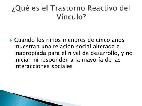 PPT Trastorno Reactivo del Vínculo PowerPoint Presentation free