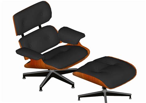 Eames Lounge Chair 3d In Skp Cad Download 68942 Kb Bibliocad