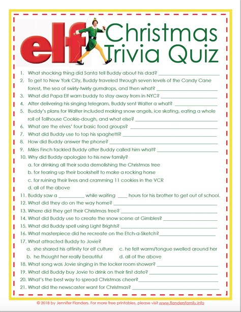 Christmas Trivia Games With Answers Free Printable