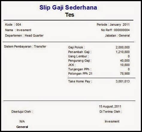 Keberadaan selembar slip gaji kadang hanya dipandang sebelah mata, padahal slip gaji memiliki berbagai. Contoh Slip Gaji Pns - Job Seeker