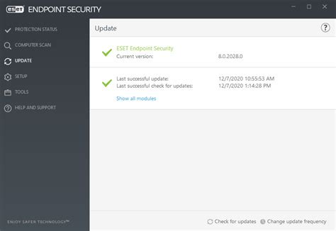 Updating The Program Eset Endpoint Security Eset Online Help