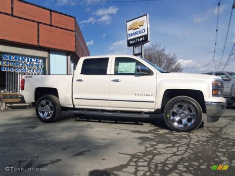 2014 White Diamond Tricoat Chevrolet Silverado 1500 Ltz Z71 Crew Cab