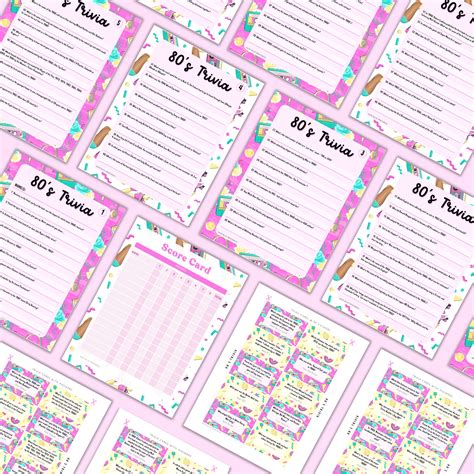 Printable 80s Trivia Questions And Answers Game • Suite Bliss Printables