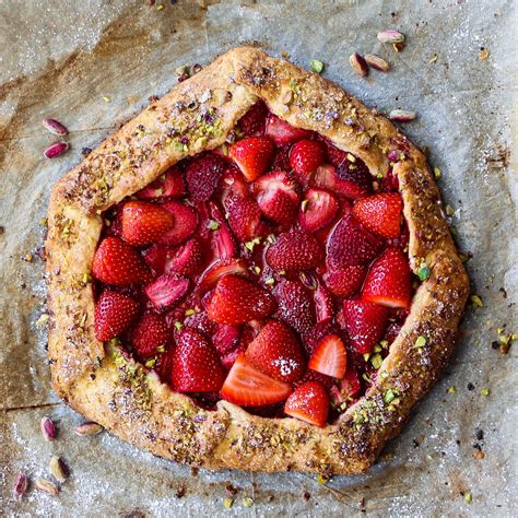 Rustic Strawberry And Almond Galette