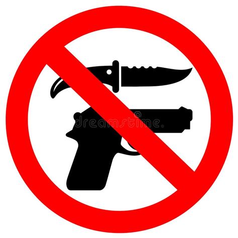 No Weapons Sign Stock Illustrations 313 No Weapons Sign Stock